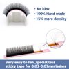 Qeelasee Eyelash Extension 0.05 D 8-15 mm Mixed Tray Faux Mink Silk Lashes 3D Volume Individual Lashes Extension Salon Used