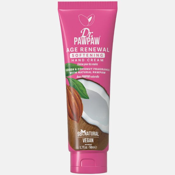 Dr.PAWPAW Age Renewal Softening- Cocoa & Coconut Hand Cream for Hands, Nails & Cuticles, Multitasking Softening, Nourishing, Vegan and Cruelty Free (50 ml)