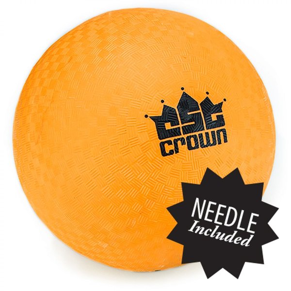 8.5-Inch Official Size Dodge Ball | Features Textured Grip, Regulation Sized For Professional Level Play | Playground Rubber Balls for Kickball, Foursquare, and More Schoolyard Games (Orange)
