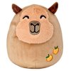 7.8inch Capybara Plush Toy Soft Stuffed Animal Doll Cute Capybara with Orange on Stomach Adorable Wildlife Plush Pillow for Kids Birthday Gift