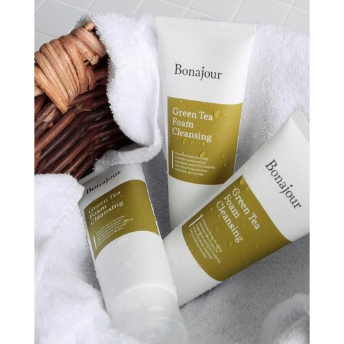 [BONAJOUR] Green Tea Natural Pores Foam Cleanser - The Best Facial Wash for Acne & Oily skin 5.1Fl.oz