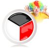 Black White Red Halloween Face Body Paint Kit,Clown Wheel Face Contour SFX Makeup Palette,Professional Waterproof Clown Face Painting Makeup Kit for Halloween Joker Cosplay Stage Costume Zombie