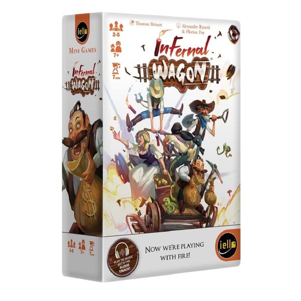 IELLO: Infernal Wagon - Quick Party Game, Complete Pre-Established Objectives to Prove Your Team Skill, Family Game, Ages 7+, 2-5 Players, 7 Minute Play Time