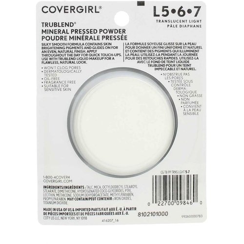 Cover Girl 09846 2lite Transluscent Light Trublend Pressed Powder