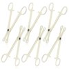 Piercing Clamps - Autdor 25Pcs Piercing Forceps Rounded Slotted Disposable Piercing Clamps Septum Forceps for Lip Navel Tongue Belly Ear Nose Piercing Kit Piercing Tools