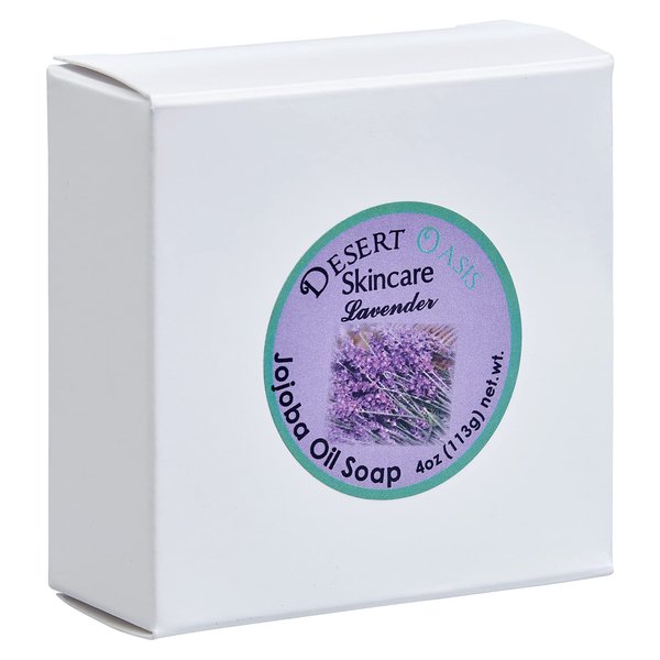 Desert Oasis Skincare Lavender Bar Soap with over 15% Jojoba Oil. With Avocado Oil and Olive Oil. Moisturizing and Low Suds (4 oz/113 gm)