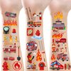 ATSMOICY 360 Pieces Fire Truck Party Temporary Tattoos stickers - Firefighter Party Fireman Birthday Baby Party Favors Decorations Kids Tattoo Gifts