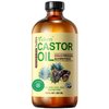 Yoken Pure Castor Oil Glass Bottle 16 fl oz 100% Natural Cold Pressed Castor oil for Face, Body, Hair, Eyelashes - Hexane Free, Unrefined,Virgin, Rich Fatty Acids for Castor Oil Pack Skin Moisturizer