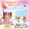 SHOWERRING 5D DIY Diamond Art Stickers Kits for Kids,Cartoon Gem Digital Art Painting Stickers Mosaic Craft Kit (Cute Girl)
