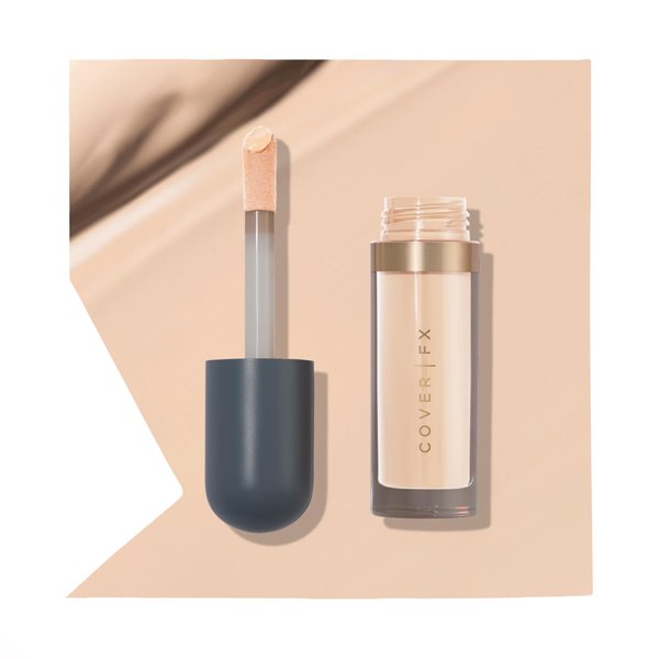 COVER FX Skin Discovered Longwear Full Coverage Concealer | Buildable Crease-Resistant High Coverage Formula Conceals, Corrects, and Brightens, | F1- Fair to light Neutral Peach Undertones