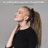 6 Pieces Spiral Lock Hair Tie Dreadlock Accessory Hair Bands Iron Wire Embedded Ponytail Holders Long Dreadlock Hair Tie Spiral Bendable Loc Tie for Women Men Thick Curly Hair (Black)