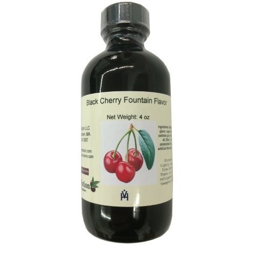 OliveNation Black Cherry Flavor Fountain, Water Soluble Beverage Flavoring, Kosher, Gluten Free, Vegan - 8 ounces