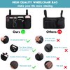Upgrade Wheelchair Side Bag with Cup Holder, Armrest Accessories for Wheelchair, Rollator, Walker, The Perfectly Organized to Free Your Hands and Bring You A Wonderful Life Experience (Black)