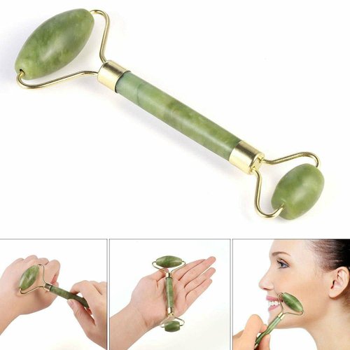 Jade Roller for Face - Face & Neck Massager for Skin Care, Facial Roller to Press Serums, Cream and Oil Into Skin