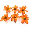 6 pc. lot 2.5 Inch Tropical Orange Lily Silk Flower Hair Clip