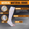 Doc Miller Open Toe Compression Socks for Men and Women, 15-20 mmHg, Calf Recovery, Medical Grade, Gray Socks, Small