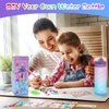 GirlsHome Decorate Your Own Water Bottle for Girls Age 4-6-8-10, Mermaid Toys for Girls Painting Crafts, Fun Arts and Crafts Kits 6-12 Year Old Toddler Gifts Toys for Girls Birthday Christmas