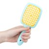 GOO GOO Wet and Dry Vented Detangling Hair Brush, Anti-static and Gentle Scalp Massage for All Hair Types, Green Yellow