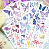 HOWAF 10 Sheets Glitter Butterfly Temporary Face Tattoos, Spring Fairy Flowers Tattoo Stickers for Face Eye Body, Glitter Butterflies Themed Tattoos Stickers for Birthday Party Favors Party Fillers