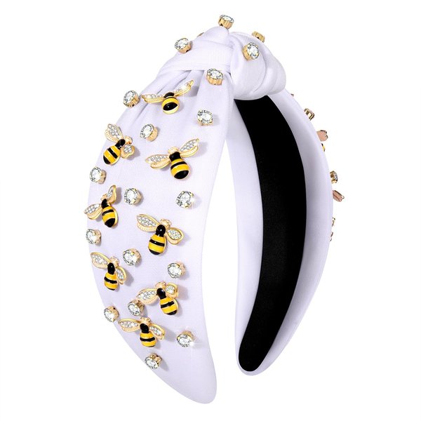 ZITULRY Animal Headband for Women Enamel Birds Giraffe Bee Knotted Headband Jeweled Summer Top Knot Headband Boho Summer Hair Accessories Party Decorations Gifts, White