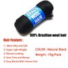 Brazilian Wool Hair Acrylic 100% 8PCS for African Crochet Braid/Box Braids/Jumbo Braiding/Senegalese Twist/Faux Locs/Twist Wraps Synthetic Fiber Hair Extensions Natural Black Color