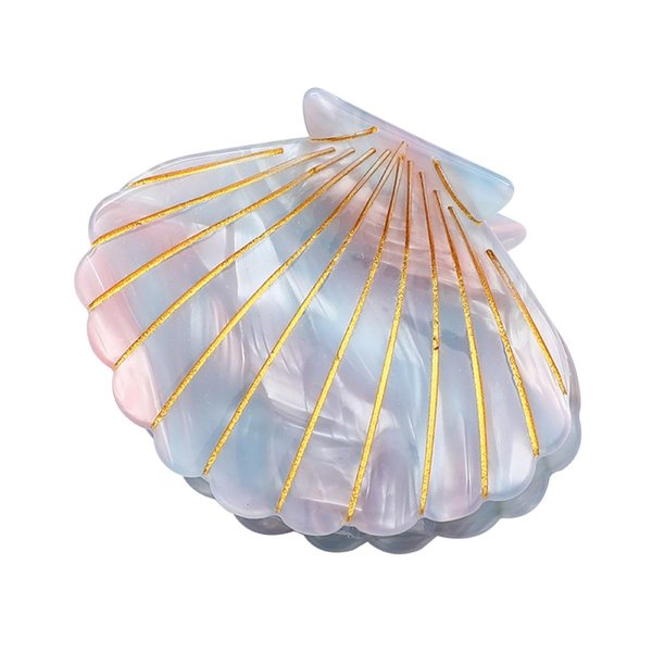 Shell Claw Clip,Acetate Hair Clips,Small Hair Clips for Women,Blue