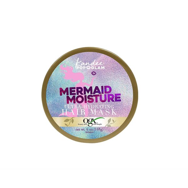 OGX Kandee Johnson Collection Mermaid Moisture Deep Conditioning Hair Mask for Color-Treated Hair, Sulfate-Free Surfactants Moisturizing Treatment for Dry Damaged Hair, 6 oz, Floral