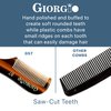 Giorgio G57 Extra Small 2.75 Inch Men's Fine Toothed Beard and Mustache Comb for Facial Hair Grooming and Styling. Wallet Pocket Comb Handmade of Quality Durable Cellulose, Saw-Cut and Hand Polished