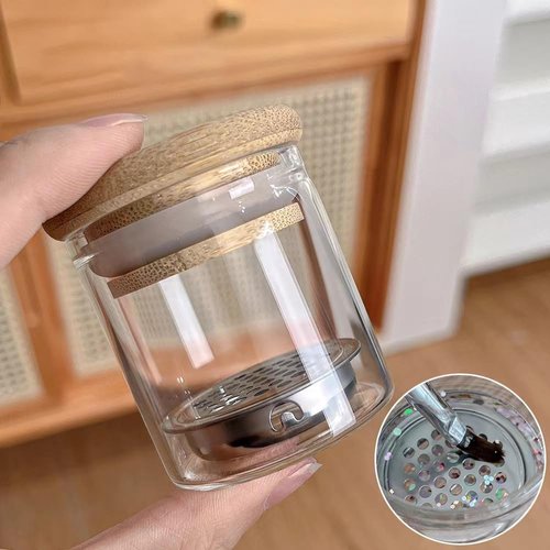 Nails Tips Art Acrylic liquid powder removal cup,Nail glitter pen wash cup,Nail pen wash cup,Pen washing cup-The cup to remove glitter and glitter from a nail brush（1 pack）