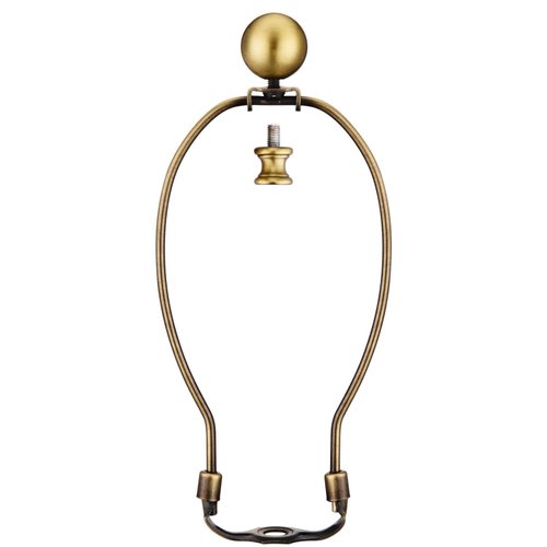 Canomo 2 Packs Metal Ball Lamp Finials Convertible Lamp Decoration Topper Risers for Lamp Shade, 1.85 Inch, Antique Brass