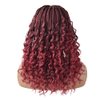 Short Box Braided Wigs For Black Women Knotless Cornrow Braids Wigs For Women Briaded Lace Front Wigs Baby Hair Twist Synthetic Light Weight Braiding Wig For Black Women (#T1B/BUG-#Black/BurgundyT)
