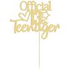 Gyufise Gold Giltter Official Teenager 13 Cake Topper 13 Cake Topper 13th Birthday Cake Decoration for Teens 13th Birthday Party Decoration Supplies