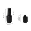 Teensery 10 Pcs 15ml Glass Nail Polish Bottles Empty Refillable Nail Polish Bottle Containers with Brush Cap for Nail Art Sample (Black)