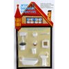 Dollhouse Miniature 1:48 Scale Plastic Bathroom Furniture Set Suite