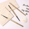 AMY'S DIARY 3pcs Brown Eyebrow Pencil Retractable Definer, Dual-Sided Brow Brush, Fine Tip, Shapes, Defines, Flapiz Para Cejasills Brow Makeup (5#)