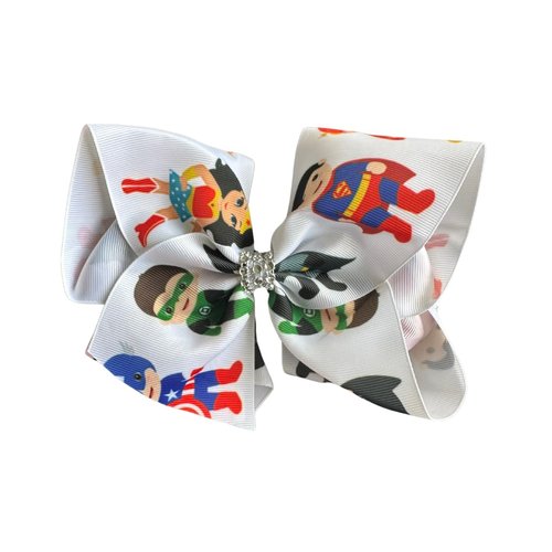 Super Hero Inspired 8 inch Cartoon Hair Bow by Inspired Bows