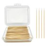 400 Count Bamboo Cotton Swabs, 6-Inch Length for Precise Application, Lint-Free Tips, Reusable Storage Case, Versatile for Makeup, Power Beauty, Electronics, Gun Cleaning, Travel Storage (Round Tips)