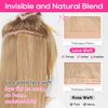 REECHO 28” Hair Extensions, 4PCS Clip in Hair Extensions Super Thick Long Loose Waves hair extensions Invisible Lace Weft Natural Soft Hairpieces for Women – Ash Blonde with Highlights