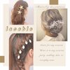 Iaceble Boho Silver Leaf Hair Tie Hairband Ponytail Holder Hair Rope Minimalist Leaf Hair Band Rope Metal Feather Hair Scrunchies Hair Tie Decorative Hair Accessories for Women and Girl Headdress