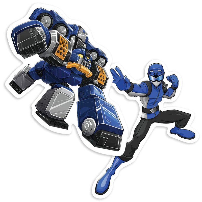 Popfunk Power Rangers Beast Morphers Blue Ranger Collectible Stickers ...