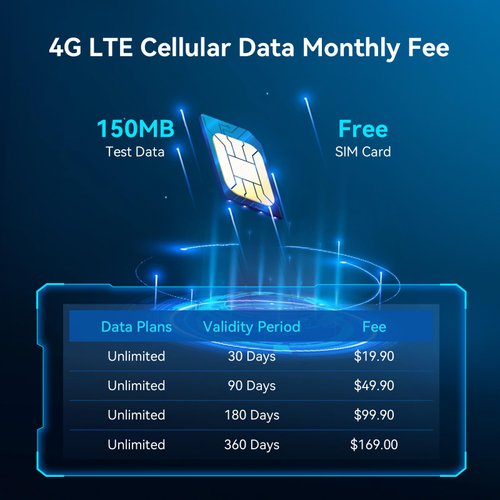 VORGUT 4G LTE Cellular Solar Security Camera Outdoor, No WiFi Solar Powered 4MP Camera, Pan Tilt 360° Live View, Human Detection, 2-Way Talk, Built in SIM Card & Unlimited Data Plan, Easier to use