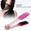 ZJchao Clamp Hair Brush, Double Sided Brush Clamp Hair Straightening Brush V Shape Double Comb Hair Straightening Splint Comb Soft Hair Straightener Clamp Brush Styling Tool Brushes for Women Men