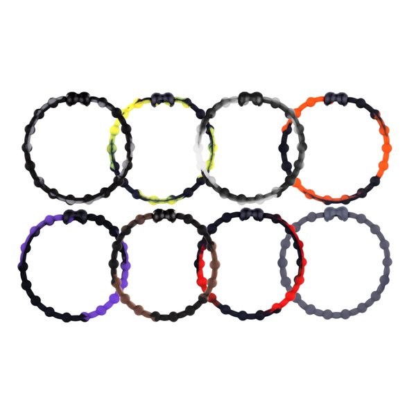 Gothic Elegance Pack PRO Hair Ties: Easy Release Adjustable for Every Hair Type PACK OF 8