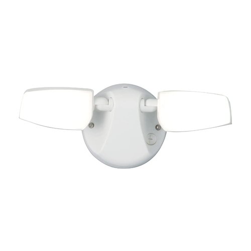 HALO White Outdoor Integrated LED Dusk to Dawn Flood Light with Selectable Color Temperature and Integral Photocell Sensor
