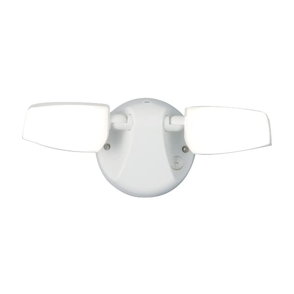 HALO White Outdoor Integrated LED Dusk to Dawn Flood Light with Selectable Color Temperature and Integral Photocell Sensor