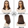 MYSTERY Straight Lace Front Bob Wigs Human Hair 13x4 Lace Front Short Bob Wigs Pre Plucked 180% Density Glueless Human Hair Affordable Bob Wigs Gifts for Women(Color4, 14inch)