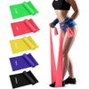 Exercise Bands for Working Out, Resistance Bands Set with 5 Resistance Levels, Skin-Friendly Elastic Bands with Carrying Pouch for Home Workout