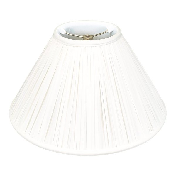Royal Designs Coolie Empire Gather Pleat Basic Lamp Shade, White, 7 x 20 x 12.5