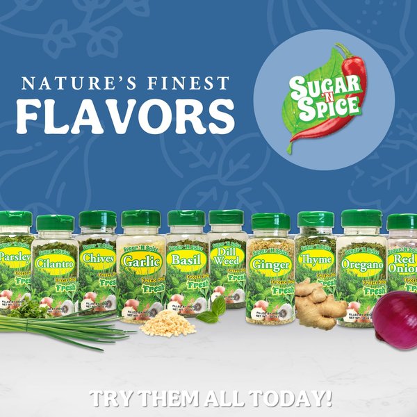 Sugar 'N Spice Premium Freeze-Dried Herbs & Spices, Strong Aroma and Fresh Flavor (Basil, 22 Ounce (Pack of 1))