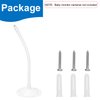 Mippko Baby Monitor Wall Mount Compatible with Nanit Pro Smart Baby Monitor & Flex Stand,Wyze cam pan V2/V3,1/4 inch-20 Threaded Adjustable Flexible Metal Mount,1 Pack,White